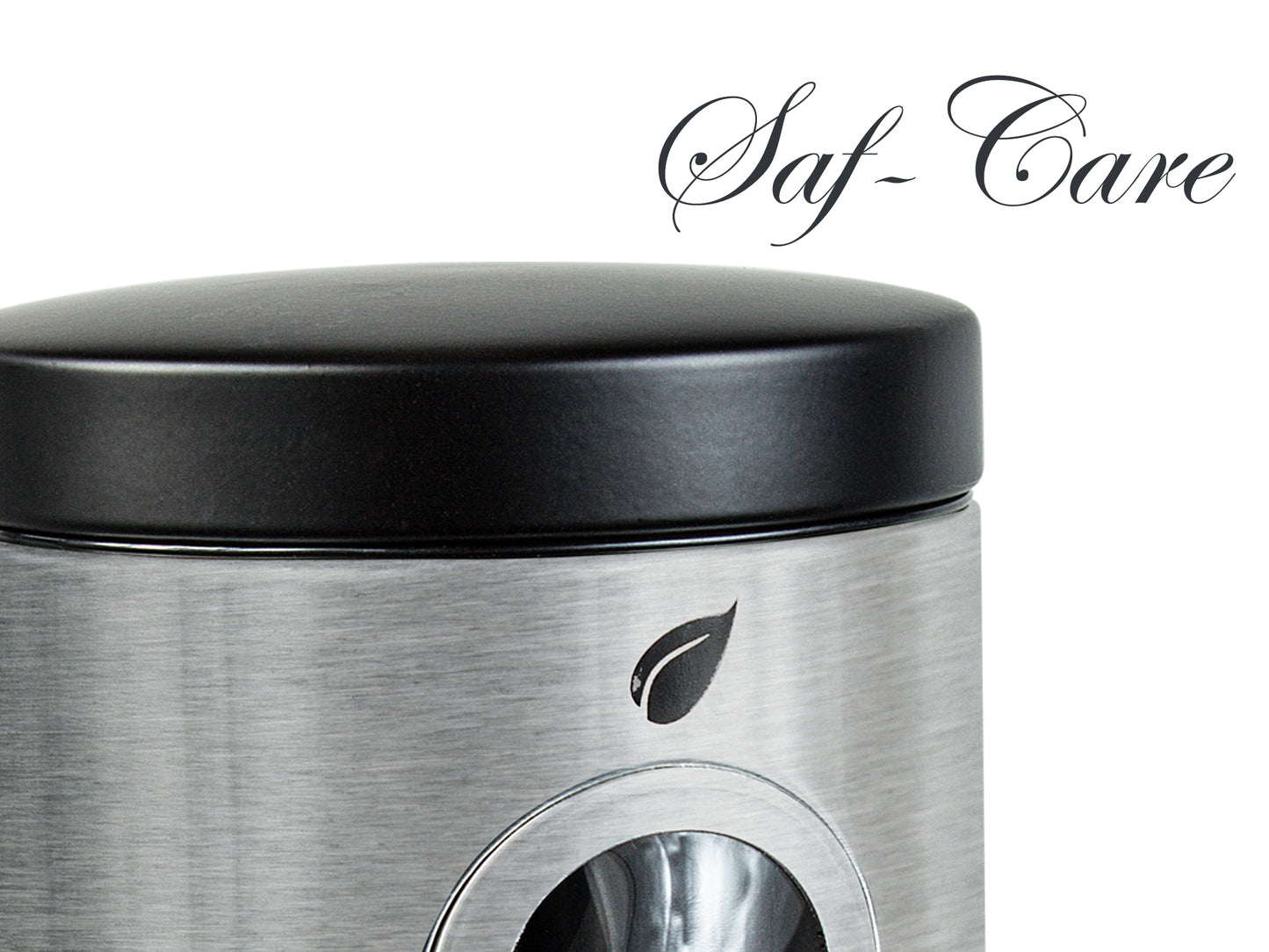 Saf-Care Kitchen Canisters - Modern Kitchen Decoration of Canister Set with Multiple Preservation Purposes by Tight Sealed Lids, Set of 3, Stainless, Model-SC-001-Steel