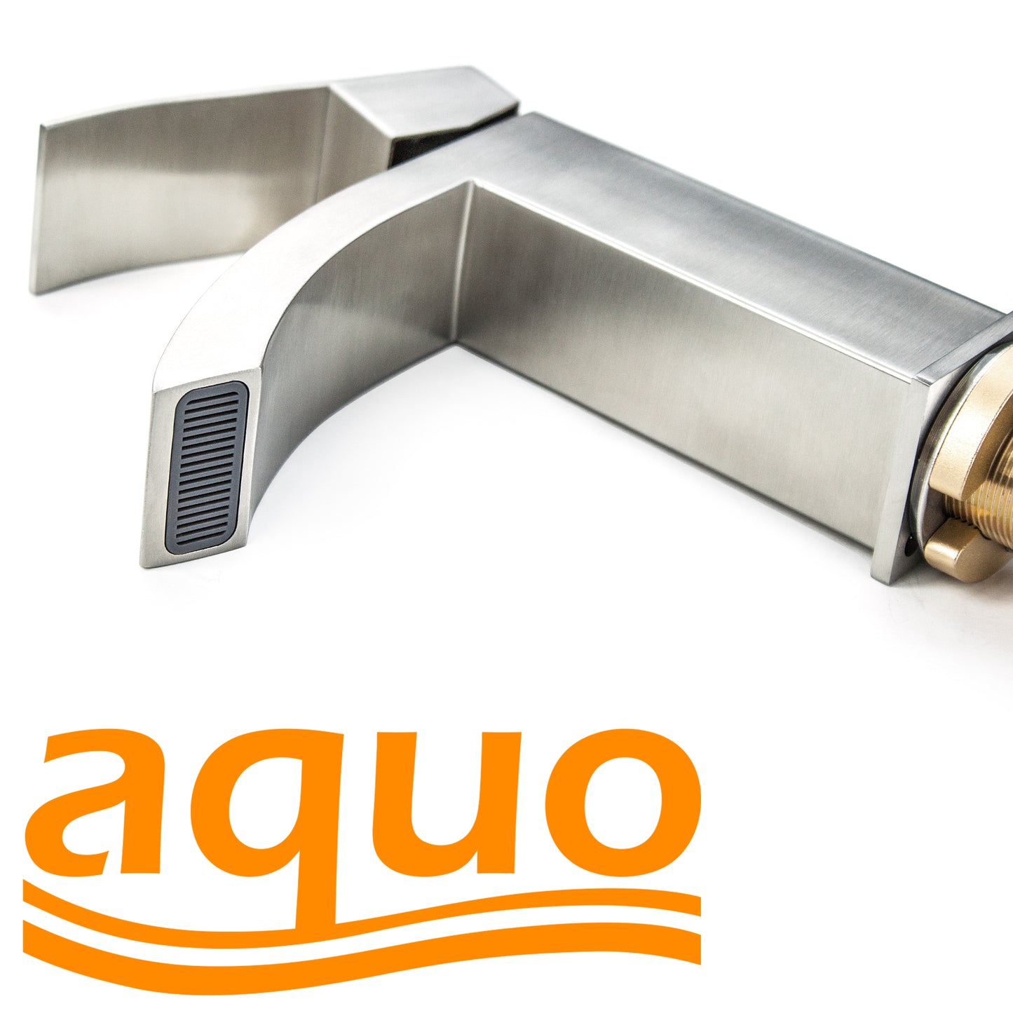 Aquo Bathroom Faucet - 7" Height Sink Faucet Fits Variety Bathroom Sink, Nicely Preventing Leaking Issue by Brass Bathroom Sink Faucet Inner Hoses Design, Brushed Nickel, Model-214008-BN