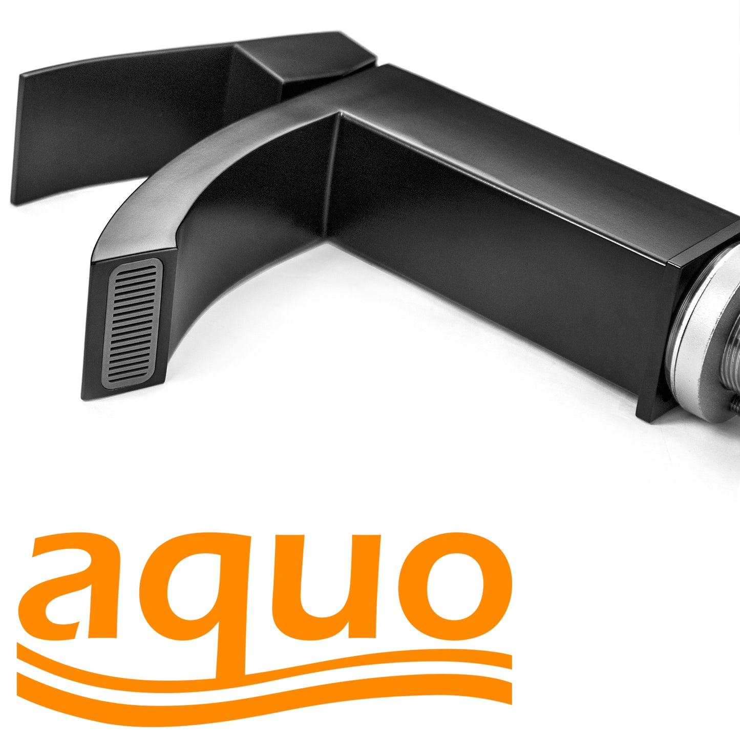 Aquo Bathroom Faucet - 7" Height Sink Faucet Fits Variety Bathroom Sink, Nicely Preventing Leaking Issue by Brass Bathroom Sink Faucet Inner Hoses Design, Matte Black, Model-214008-MB